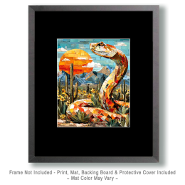 Stylized Desert Snake Art