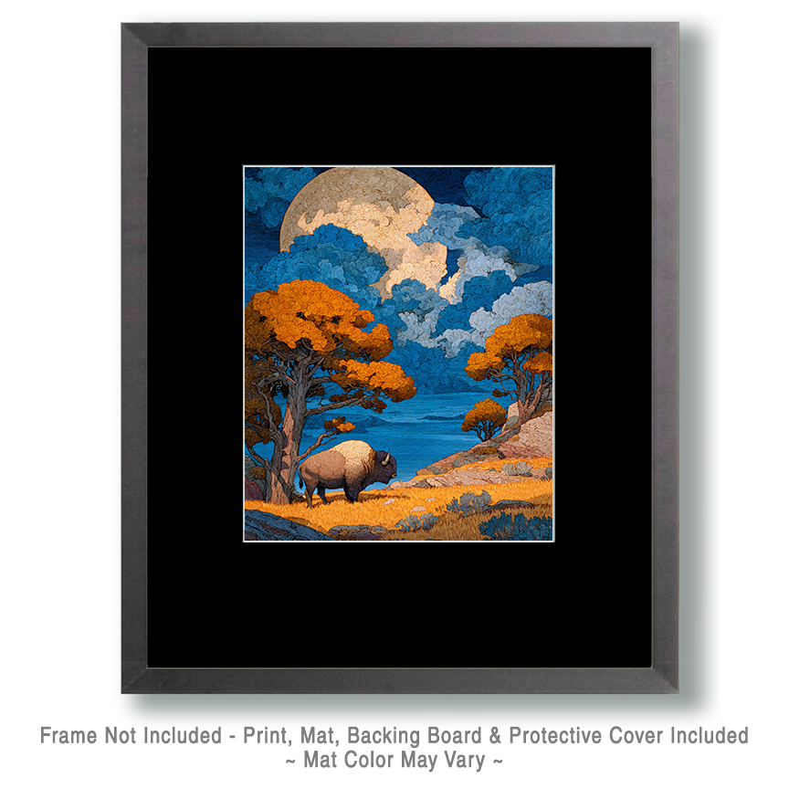 Art Nouveau Bison Art