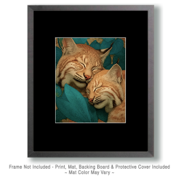 Art Nouveau Bobcats in LoveArt