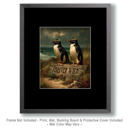 Pair of Rockhopper Penguins Art