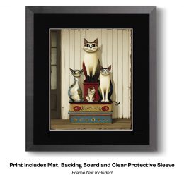 Rustic Style Cats - Cats Pose on the Boardwalk