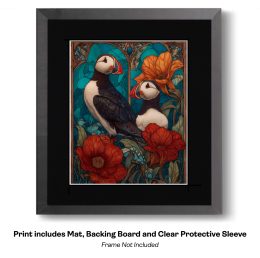 Plucky Art Nouveau Puffins - Plucky Puffins 2.