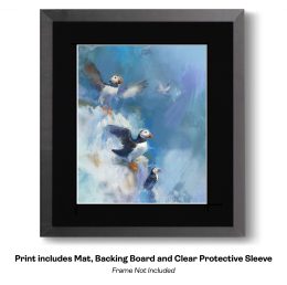 Plucky Realist Puffins - Oil Painting Puffins 1