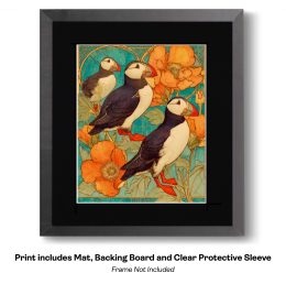 Plucky Art Nouveau Puffins - Plucky Puffins 4