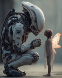 Fairy Telling an Extraterrestrial How It's Done on Earth