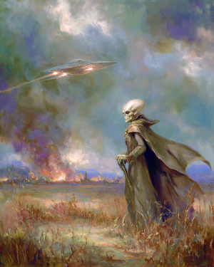 Enceladus Lord Surveying From a Distance