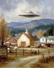 Extraterrestrial Ship Above Ohio Farm
