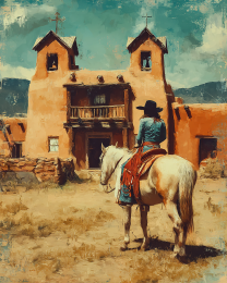 Cowgirl By Adobe Church