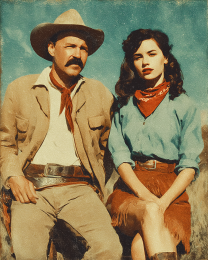 Vintage Old West Couple