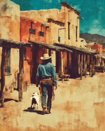 Heading Home with His Dog by His Side