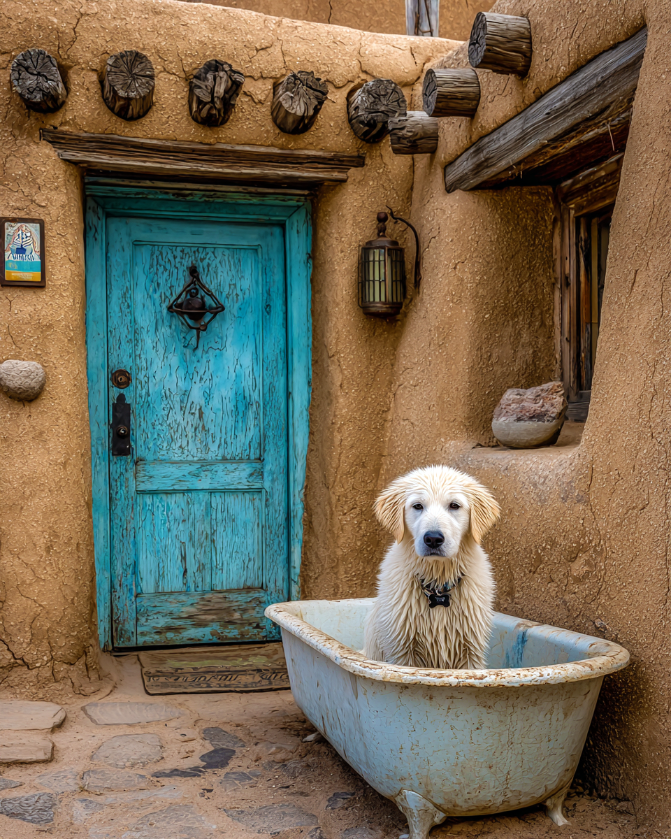 Pecos Labradoe Loves His Bath Too Much to Get Out