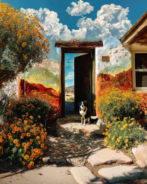 Otherworldly Courtyard Wall