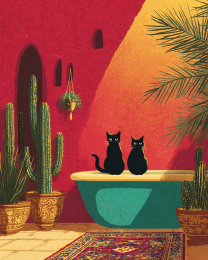 Two Cats Sitting on a Tub in Phoenix