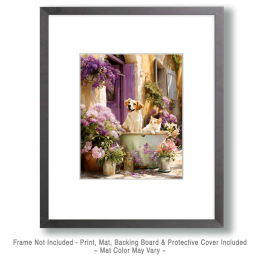Cat & Dog in a Lavender Spring Day
