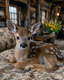 Fawn in Bed