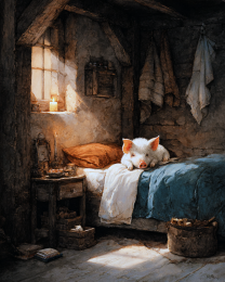 Harvey the Pig Waiting for Henry to Come Home