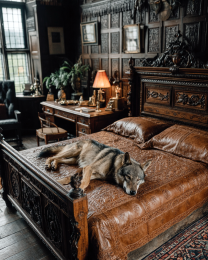 Wolf on the Bed