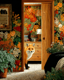 Curious Fox in the Doorway