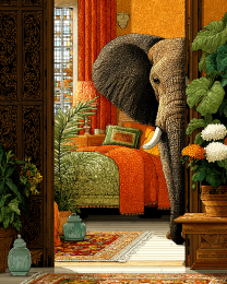 Howard, There's an Elephant in the House Again!