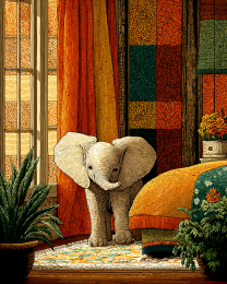 There's a Baby Elephant by the Bed