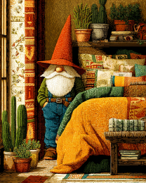 Gnome by His Bed