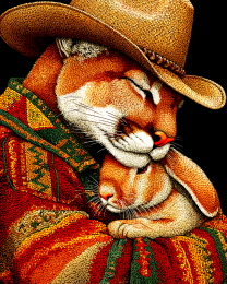 Mountain Lion with Rabbit