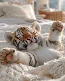 Tiger Cub Waking Up