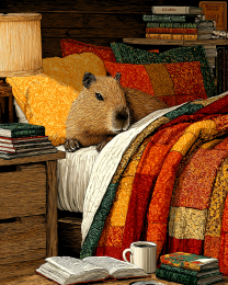 Capybara in Bed
