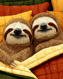 A Pair of Sloths in Bed