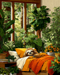 A Sloth Taking a Nap