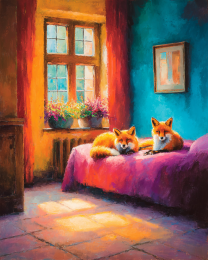 Foxes in Bed