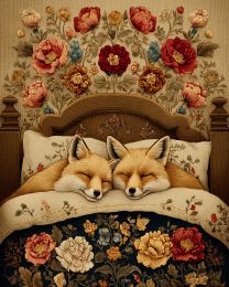 Two Fox in Bed