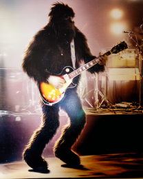 Bigfoot Humor - Bigfoot Can Rock Art Print