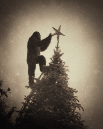 Bigfoot Humor - Placing the Star Art Print