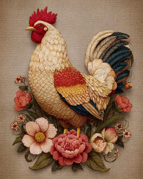 Crafty Rooster Embroidery