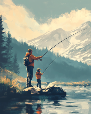 Father Son on High Altitude Trip