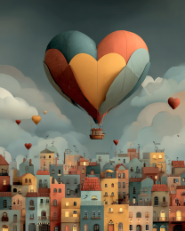 Hearts Balloon Over Denmark