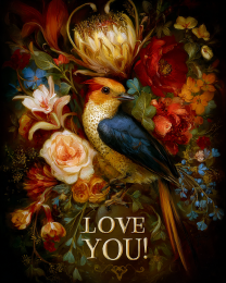 Baroque Floral with Bird