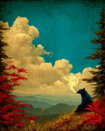 Bear Enjoying a Rocky Mountain High