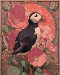 Plucky Art Nouveau Puffins - Plucky Puffins 6