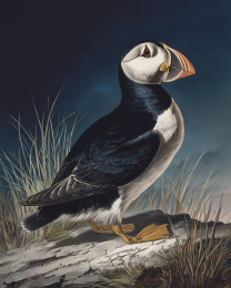 Plucky Puffin Sketch- Study in Watercolor Puffins 10