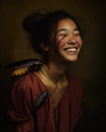 Portrait with Creepy Pet - My Pet Cockroach