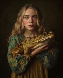 Portrait with Creepy Pet - My Pet Frog