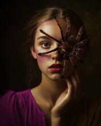 Portrait with Creepy Pet - My Pet Tarantula