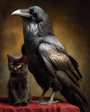 Blacky with a Black Cat