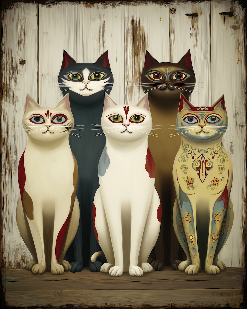 Rustic Style Cats - Cats are Serious