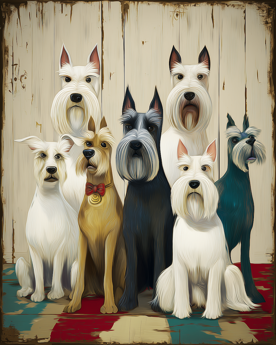 Rustic Style Dogs - Great Scotties!