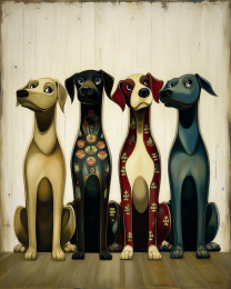 Rustic Style Dogs - Greyhounds All Dolled Up