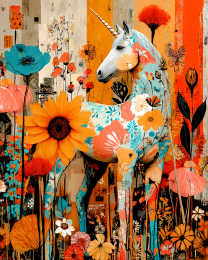 Pop-Art Unicorn Waiting on a Fairy Friend