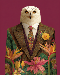 Snowy Owl in Crazy cool Suit